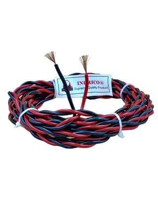 INDRICO 2 Core Flexible Pure Copper Electric Use Wire Cable for Domestic and Industrial PVC Multi-color Pack of 1