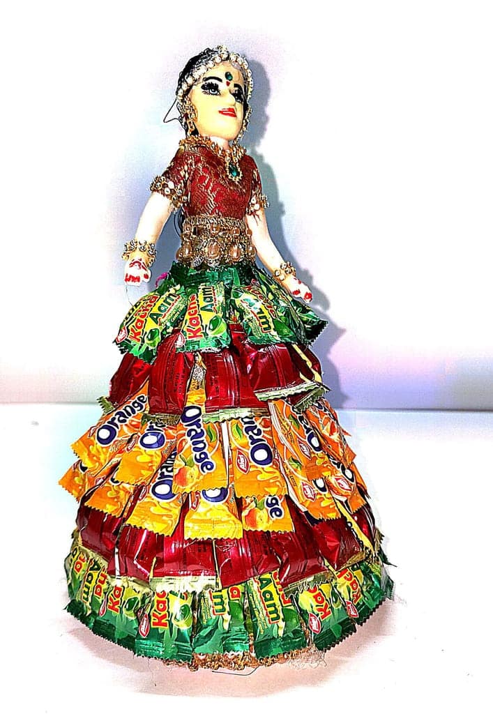 Aam Aadmi Party Orange Candy Wrapper Doll in Golden Box view 2