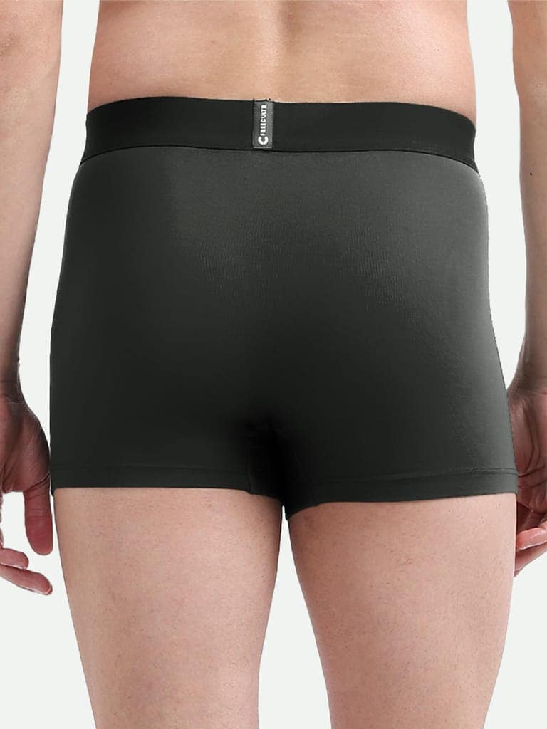 Freecultr Men's Underwear Anti Bacterial Micromodal Airsoft Trunk - Non Itch No Chaffing Sweat Proof - Pack of 2-Avocado Green,Port Wine view 2