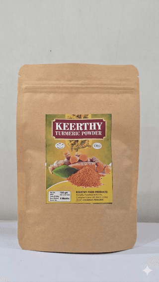 Keerthy Food Products Turmeric Powder | Pure Haldi Powder | Natural Cooking Spice for Color & Flavor | Finely Ground | 100g
