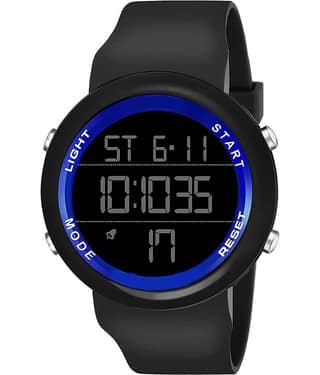 Om Collection - Black Rubber Digital Men's Watch