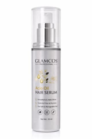 GLAMCOS Professional Acio Oil Hair Serum | Lightweight Serum for Frizz Control & Intense Shine | Smooth, Soft & Manageable Hair | Salon Professional Hair Serum – 50 ml