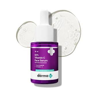 The Derma Co 10% Vitamin C Face Serum with 5% Niacinamide, Powered by Deep Penetration Formula | Fades Dark Spots | Reduces Pigmentation | Boosts Collagen | Brightens Skin | All Skin Types | 30 ml The Derma Co 10% Vitamin C Face Serum with 5% Niacinamide