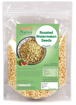 OrganoNutri Roasted Watermelon Seeds - Unsalted | Roasted Magaj