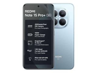 Redmi Note 15 Pro+ 5G Smartphone, 12GB RAM, 256GB Storage - Mirage Blue