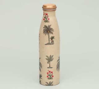 India Circus Chevron Palms Copper Bottle