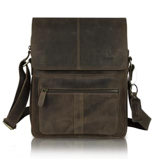 Goatter Hunter Leather 13" Shoulder Crossbody Travel Messenger Bags (Big Size) Goatter Hunter Leather 13" Shoulder Crossbody Travel Messenger Bags (Big Size) - Brown-15 / L