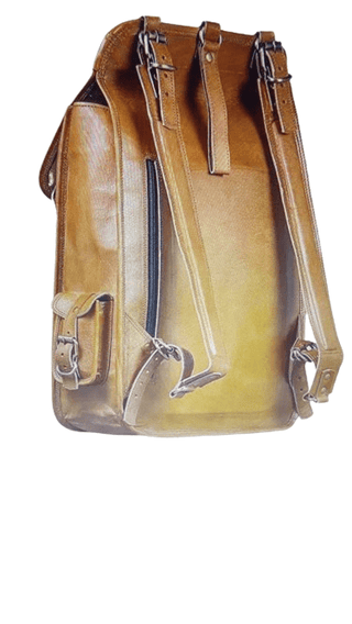 Leather Laptop Large Backpack Casual Bookbag Daypack Camping Travel Backpack Set 1