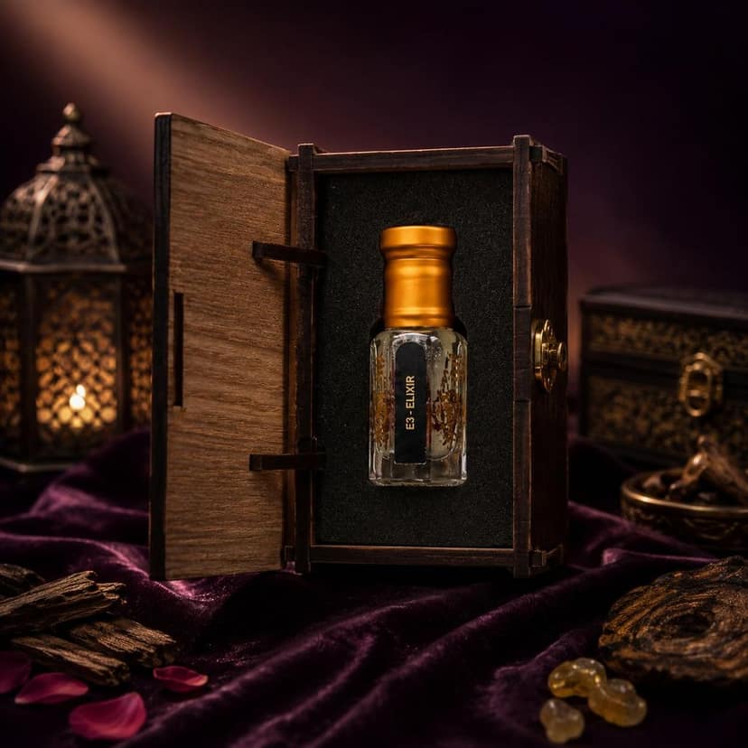 alnaqi fragrances Elixir Attar Perfume Oil Unisex | Alcohol-Free Arabian Attar with Warm Oriental, Sweet & Woody Notes | Long-Lasting Roll-On Concentrated Perfume Oil view 2