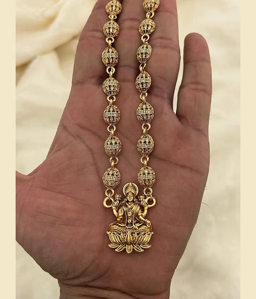 ROFARWORD Gold Brass Necklace Set ( Pack of 1 ) view 2