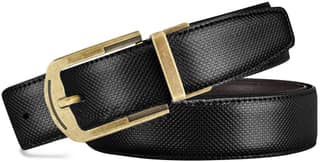 LOREM Black & Brown Reversible PU Leather Belt For Men New BT02-BKL03