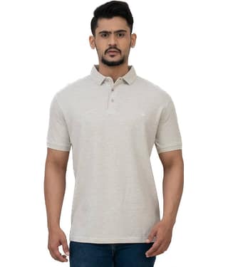 Cotstyle Pack of 1 Cotton Blend Regular Fit Self Design Half Sleeves Men's Polo T Shirt ( Pink )