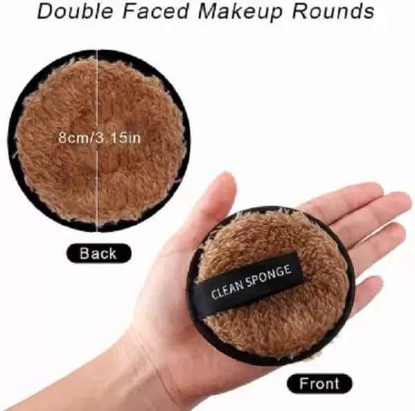 Makeup Remover Pads,Ultra-Soft,Reusable, Microfiber Pad, wipes Pack of 3 view 2