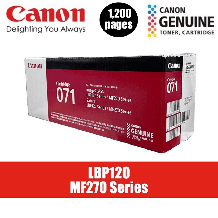 Canon 071 Black Toner Cartridge (CRG-071) for Canon imageCLASS LBP6230, LBP6230dw, LBP6250dn, LBP6230 Printer Series view 2