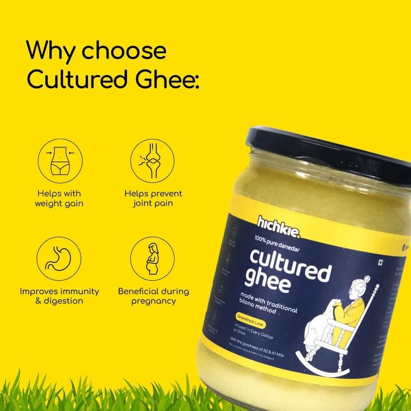 Cultured Ghee 500 ml | Bilona Method | Cream-Churned | Lab Tested. view 2