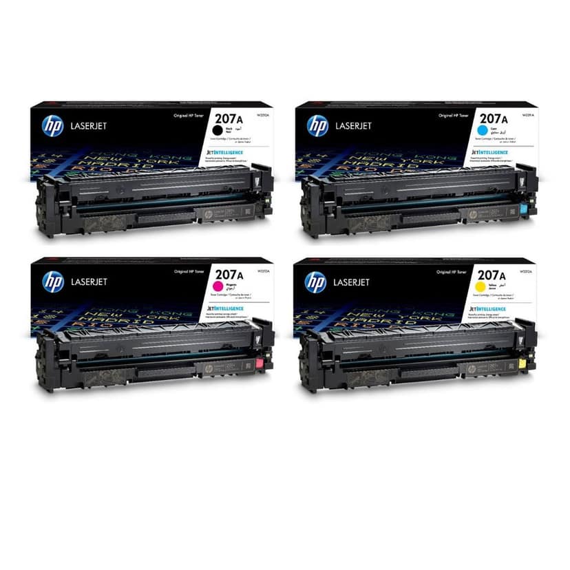 HP 207A Toner Cartridge 4-Pack (Black, Cyan, Magenta, Yellow) for LaserJet Pro M255 & MFP M283