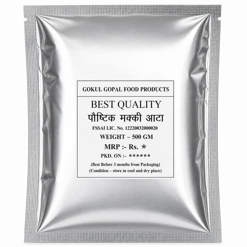 Gokul Gopal Makki Aata, 500g, Gluten Free, Rich in Vitamins & Minerals, Zero Preservatives, Heart Healthy, Energy Booster