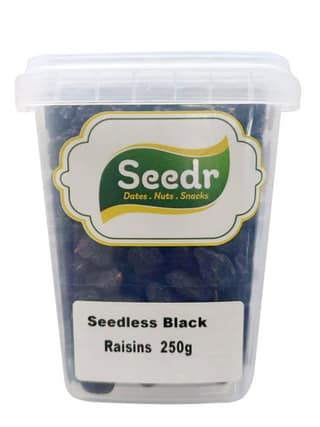 Seedr Black Raisins Seedless, 250 gm