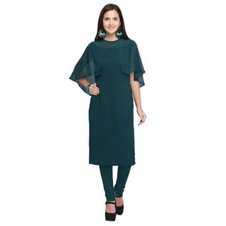 Pinkriti Women Georgette Straight Kurta