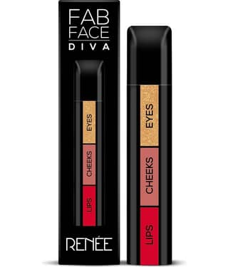RENEE Fab Face 3 In 1 Makeup Stick Diva, Includes Eyeshadow, Blush & Lipstick, 4.5gm