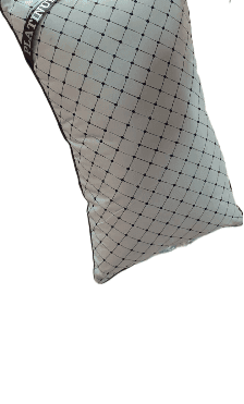 EASTTARDOMM Side dori strip cross pillow pack of two| White | Size – 16 x 26 Inches |