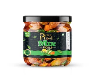 Pickle Planet Mix Pickle | Homemade Pickle | Authentic, Tangy & Delicious Taste | No Artificial Color and Flavors | Gluten Free | Mix Achar (250g)