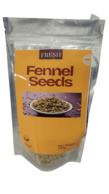 FRESH Fennel Seeds (Saunf) 100g - Aromatic Whole Spice for Cooking & Digestion