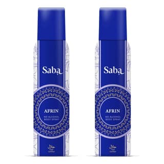 Saba Afrin Deodorant No Alcohol Body Spray Combo Pack of 2