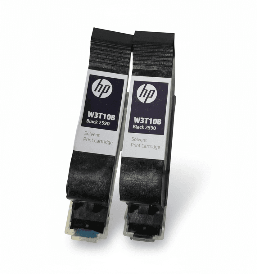 HP W3T10B Black 2590 Solvent Print Cartridge Comaptible with Handheld Inkjet Printers - (Pack of 2) view 2