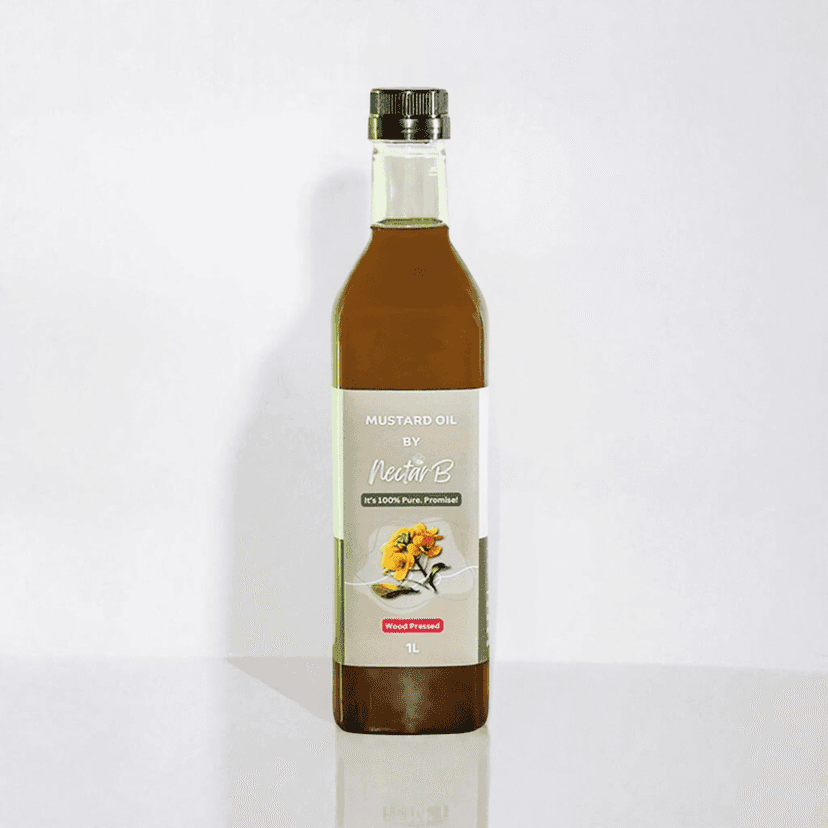 Wood Pressed Mustard Oil | 100% Pure | Kachi Ghani | Unrefined | Chemical-Free