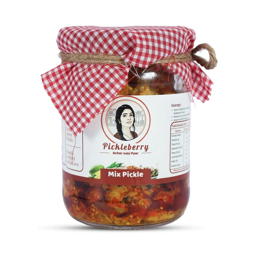 Pickleberry Mix Pickle + Gobhi Gajar Khatta Meetha Combo | Handmade | 1 KG (2 � 500g) view 2