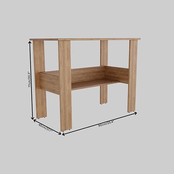 Spyder Craft Genesis Office Desk – White (Walnut) view 2