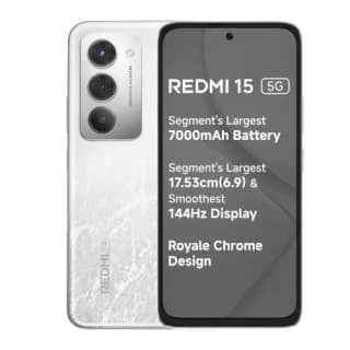 REDMI 15 5G (Frosted White, 8GB RAM, 128GB Storage)