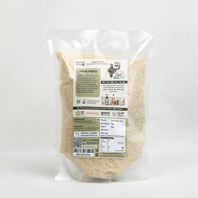 Organic Jawa Phool Rice view 2