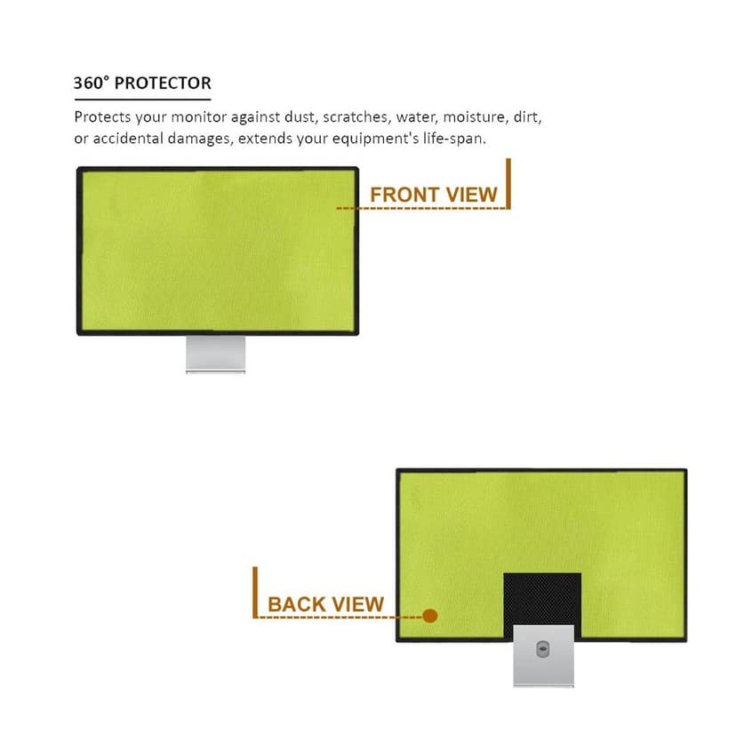 PalaP Super Premium Dust Proof Monitor Cover for HP All in ONE Desktop 27 inches (Green) view 2