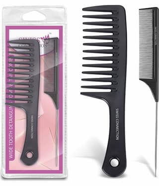 Swiss Connection Wide Tooth Comb For All Hair Types ( Pack of 2 )
