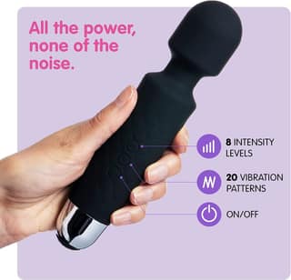 Quiet Powerful Personal Wand Massager with 8 Intensities & 20 Patterns ( Multi color )