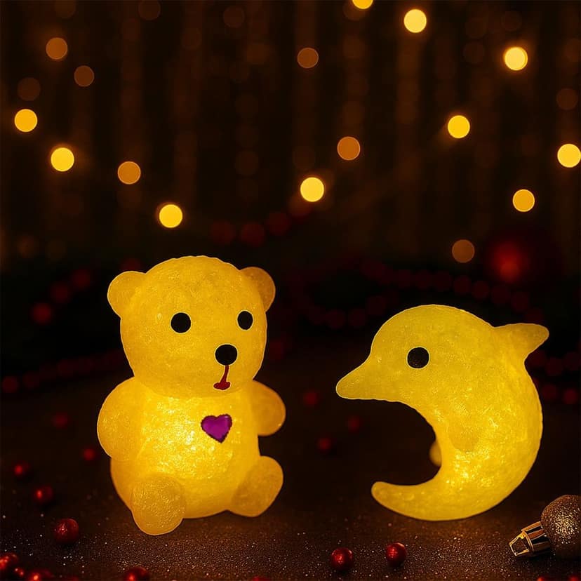 Unique Crystal Night Light: Multi-Shape LED Lamp (Mood Lighting)