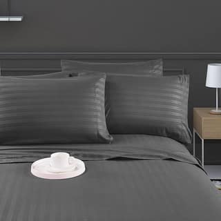 220 TC Pure Cotton | Satin Stripe King Size Bedsheet With 2 Pillow Covers for Home Hotel Resort-( 90 x 108 -King )