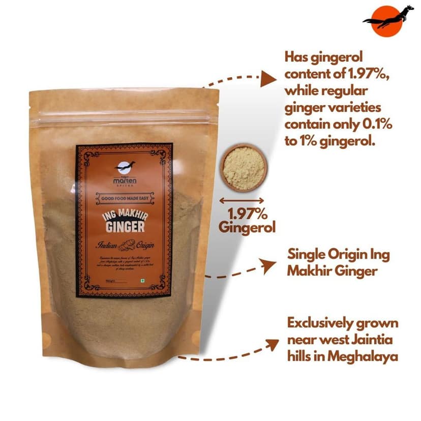 Nilgiri Marten Ing Makhir Ginger (Adrak Powder), 1.97% Gingerol, Meghalaya view 2