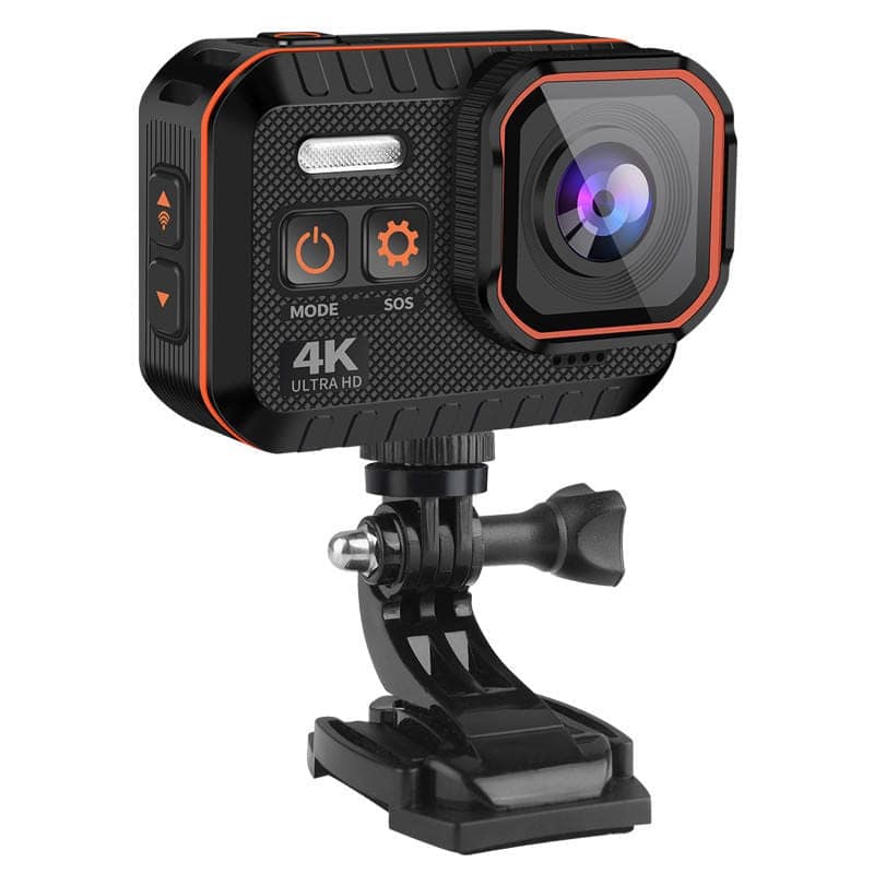 AUSHA Adventure 4K Action Camera with EIS Stabilization, Wi-Fi, 170° Lens, Wireless Remote, Waterproof Case for Biking & Vlogging view 2