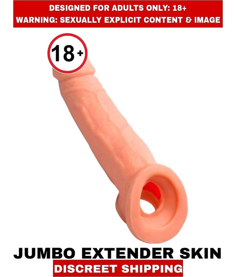 Premium Realistic Real Feel Jumbo Extenders Pure Silicon Satisfier Penis Enlargement Extenders For Men view 2
