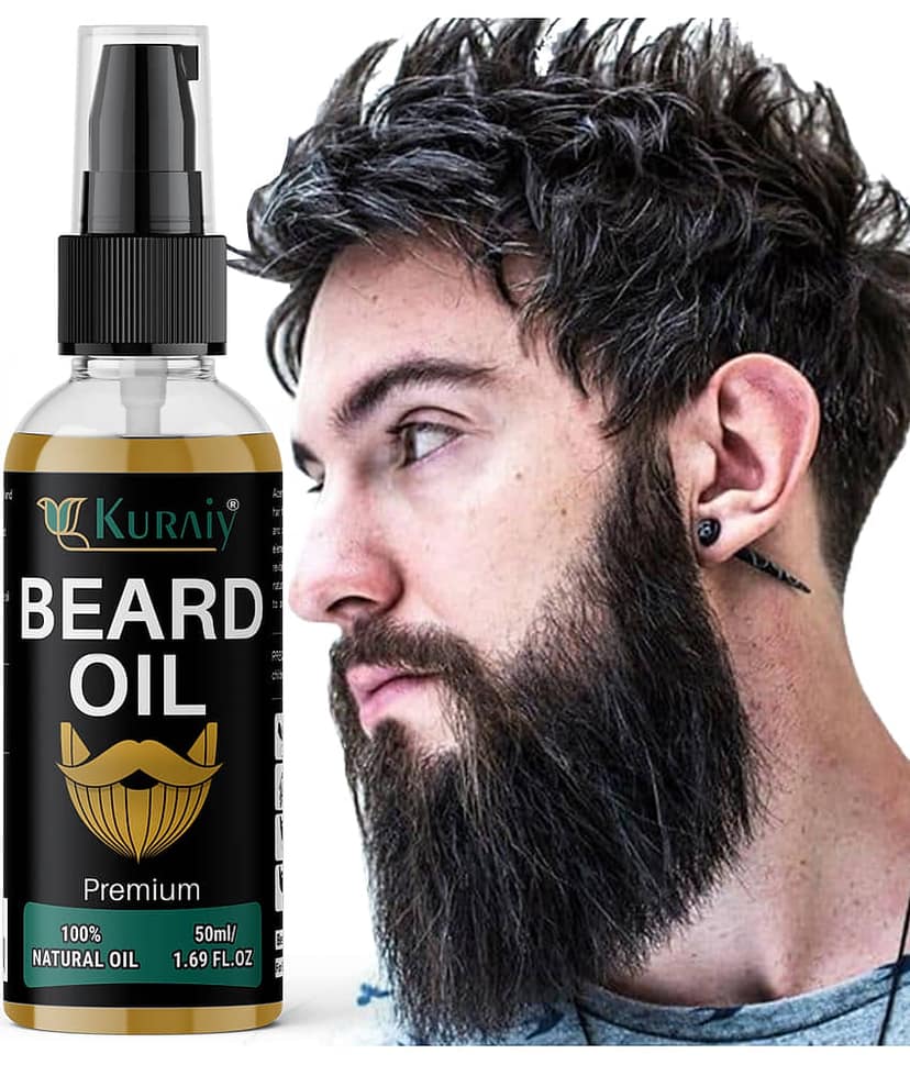 KURAIY Beard Growth Essential Oil For Men Beard Care Hair Growth Nourishing Beard Care view 2