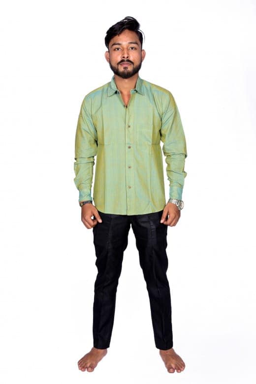 Tribes India Handwoven Gents Shirts 1STXMENMP01589-1 view 2