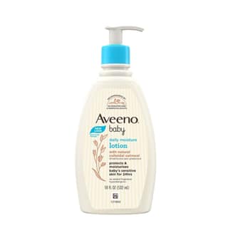 Aveeno Baby Daily Moisturizing Body Lotion | 24 Hour Protection for Sensitive Skin | Active Natural Oats Formula |Paraben Free, Fragrance Free | US Pediatrician Recommended, 532ml Aveeno Baby Daily Moisturizing Body Lotion | 24 Hour Protection for Sensit