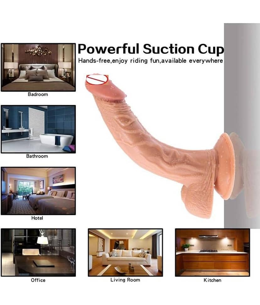 C Shape Dildo G-spot, 10 Inch Realistic Dildo With Suction Cup Real Feel Sex Toy Suction dildo clitoris Sex Toy For Women - KNIGHTRIDERS