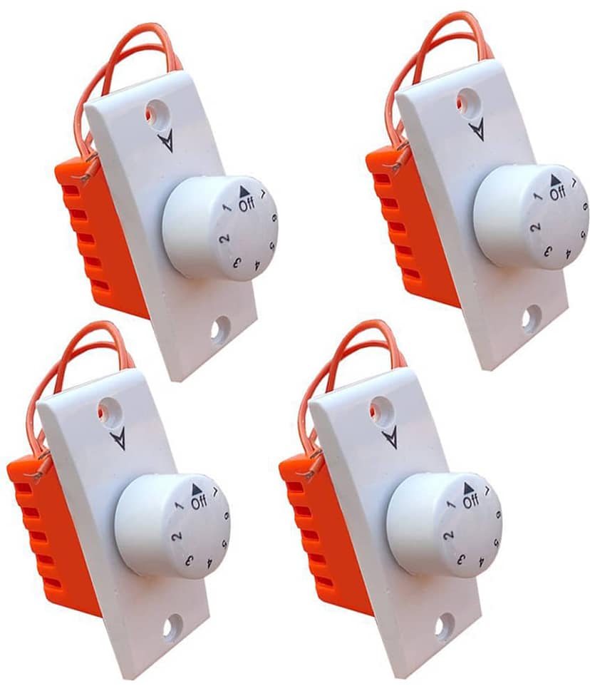 HIRU Fan Regulator -7 Step Fan Regulator for Home & Office (Non Modular,Pack of 4)