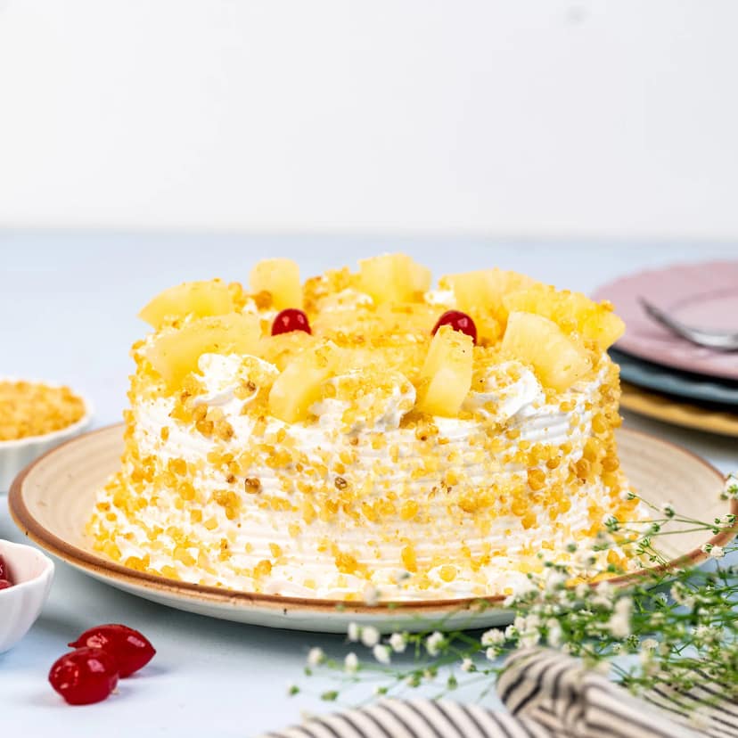 Pineapple With Butterscotch Cake Half Kg view 2