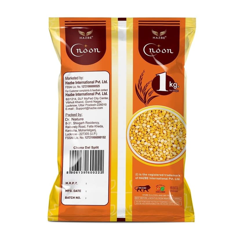 HAZBE Noon Chana Dal, Split (1 kg) view 2