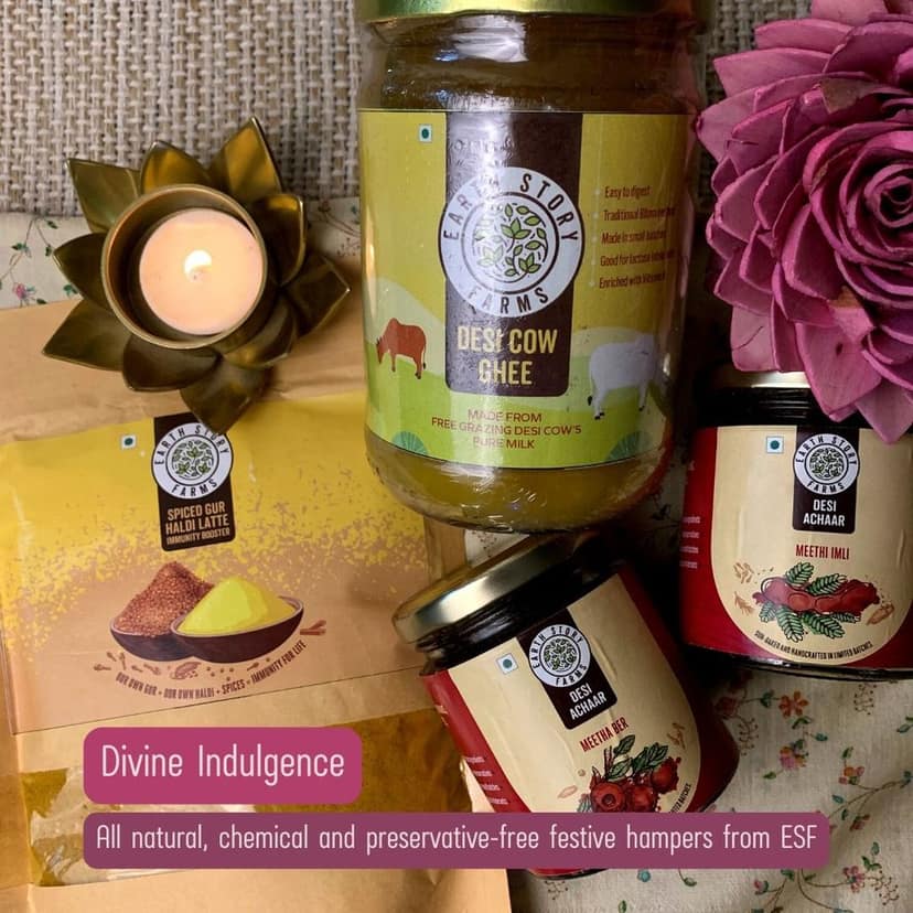 ESF Divine Indulgence Luxe Edit Box | Ghee | Pickles | Gur Haldi Latte | Mukhwaas | Haldi view 2